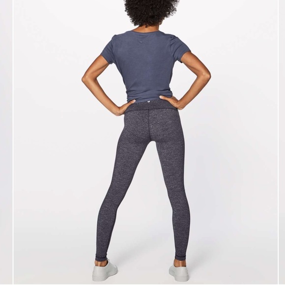 Lululemon Wunder Under Hi-Rise Tight- Luon Variegated Knit Black Heathered Black - Picture 3 of 8